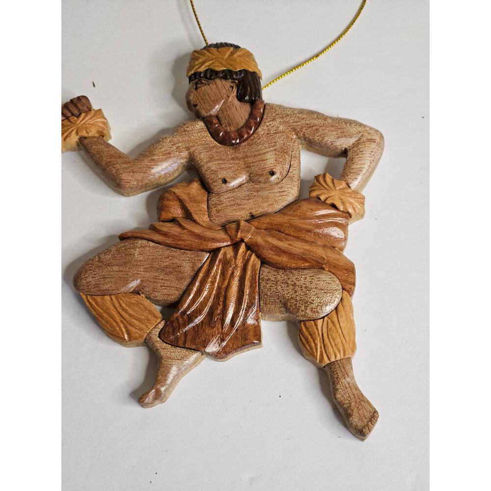 Hawaiian wood hanging ornament handcrafted S Vietnam L.E. Family